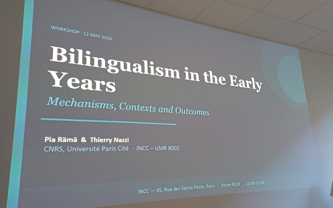 La bilinguisme aux premières années — Une journée scientifique à l’INCC